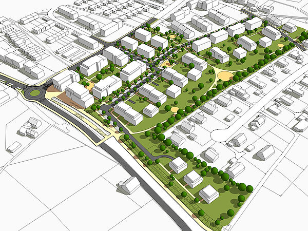 Masterplan Wohngebiet Grünewaldstraße